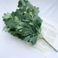 Fausse plante feuille d'argent bouquet branches d'eucalyptus pour decoration mariage - Vert Gris
