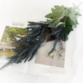 Artificial astilbe flower bouquet dark fake floral branches for wedding ceiling decor and floral arrangement - Blue