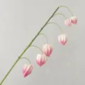 Artificial PU lantern flower branch, realistic physalis floral decor for home and wedding. - Pink