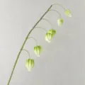 Artificial PU lantern fruit decorative branch, green berry floral arrangement for home decor. - Green