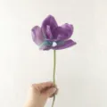 Single artificial PU cymbidium orchid flower stem for home decor and party decoration. - Multicolor