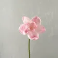 Fiore artificiale orchidea Cymbidium in PU rosa gambo singolo decorazione casa foto - Rosa
