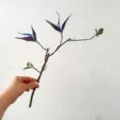 Ramo di fiori artificiali decorativo in seta viola per casa matrimoni e decorazioni - Rosa Blu Scuro
