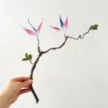 Ramo di fiori artificiali ramo di schiuma decorativo per la decorazione casa - Rosa Rosa