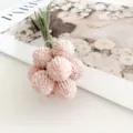 Fleurs artificielles billy balls floquées roses 9 têtes, idéales pour la décoration et mariages. - Rose Clair