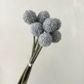Bouquet de fleurs artificielles Craspedia simulation boules dorées pour décoration - Bleu