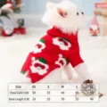 Süßer Weihnachtspullover für Hunde, roter Strick Winter Haustierpullover mit Weihnachtsmann. - XS / Rot