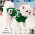 Weihnachts Hundepullover warmer Strick Haustier Pullover Winterwelpen Kleidung grün XS-XL - XS / Grün