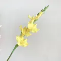 Artificial yellow gladiolus stem for home decor, wedding floral arrangement and hotel lobby. - Yellow