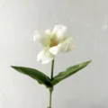 Artificial tulip flower single stem white fake floral decor home hotel interior styling - White and Green