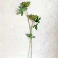 Artificial flower branch two fork lace simulation plant home living room wedding decor. - Green