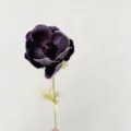 Artificial purple anemone single stem fake flower for home table decor and photography props - Deep purple