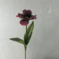 Artificial Tulip Flower Dark Purple Single Stem Fake Floral Home Decor Piece New - Black Purple