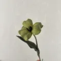 Artificial PU vintage tulip flower single stem green plant for home and wedding decor. - Vintage Green