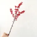 Artificial red berry branch winterberry stems for home floral arrangement decoration. - Small Branch Red