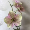 Künstliche Blumenstiel-Variante, rosa gepunkteter Seidenblumen-Blumenstrauß für Zuhause. - Grün und Rosa