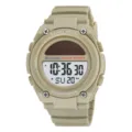 SKMEI Solar Powered Digital Sports Watch Resin Band Waterproof Chronograph Timepiece - Apricot