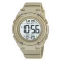 SKMEI men's digital sports watch, khaki waterproof luminous multi-function tactical timepiece. - Apricot