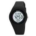 SKMEI montre numérique sport en silicone étanche montre électronique décontractée unisexe - Noir (Écran Blanc)