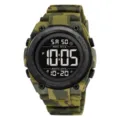 SKMEI camouflage digital sports watch for men with waterproof, luminous functions. - Army Green Camouflage