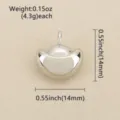 Glatter massiver goldener Yuanbao Anhänger chinesischer Stil Glück Halskette Zubehör - 3D Sycee (Silber) / Einzelpackung / Silber