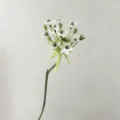 Velvet artificial flower single stem white floral decor for home hotel wedding design style - White