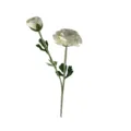 Artificial 2-head camellia flower simulation tea rose home decor floral arrangement. - White