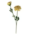 Artificial camellia flower single stem fake plant home decor yellow variant SKU display - Yellow