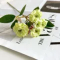 Wholesale luxury artificial multi-head rose flowers for wedding hotel photography props. - Green