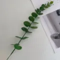 Artificial eucalyptus single stem green leaf plant for home decor floral arrangement item - Green