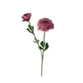 Artificial pink camellia two-head fake flower stem for home living room decor and floral arrangements - Rose Red