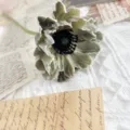 Nordic single branch PU artificial poppy flower home dining table decorative floral arrangement - Off-White