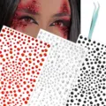 Face rhinestone stickers body crystal gems makeup DIY self-adhesive face jewels with tweezer - Colorful