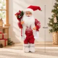 45cm Christmas Santa Claus Doll Figurine Red Knitted Sweater Holiday Party Decor Gift - Red Knit with Gift Bag Style (Style E) / 45cm