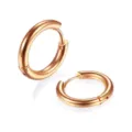 Goldene Edelstahl Creolen, minimalistisches einfaches rundes Design für Damen und Herren Alltag. - Roségold / Einzelstück (2.5mm*8mm)