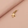 Ciondolo aereo dorato in acciaio inossidabile accessorio per bracciale collana DIY - Oro