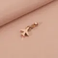 Ciondolo aereo oro rosa in acciaio inossidabile accessorio gioielli DIY per bracciale - Oro rosa