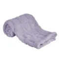 Soft plush baby blanket with heart pattern detail, cozy lavender nap throw for kids. - Purple / 76*100cm
