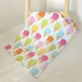 Cotton kitchen dish towel with colorful ice cream print, absorbent tea towel for home use. - 40*70cm / HX-5