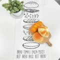 Cammino tavola strofinaccio stampato in cotone con illustrazione hamburger minimalista. - 58*31cm / Stile hx-6