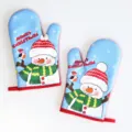 Guanti da forno isolanti di Natale guanti da cottura spessi per cucina resistenti - 2 Guanti