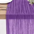 Lila Gaze Tischläufer gewebter Stoff elegante Hochzeit Party Esszimmertisch Dekoration. - Lila