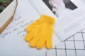 Children winter warm knit five finger gloves for toddlers boys and girls daily wear new - Ages 2-6 One Size / Yellow