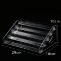 Clear Acrylic Display Stand Multitier Organizer 29x18x10cm for Small Bottles and Collectibles - 5-Tier Storage Rack / Clear