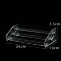 Transparent acrylic 3-tier display rack, durable desktop organizer for small storage items. - 3-Layer Rack / Clear