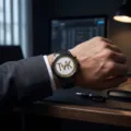 Reloj de cuarzo para hombre con esfera grande correa metalica negra estilo negocios. - Blanco