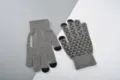 Gants d'hiver pour hommes en tricot tactile, gants thermiques épais en cachemire pour cyclisme. - Taille unique / Gris Chiné Antidérapant