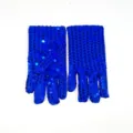 Gants de performance à sequins bleus, variante de gants de danse brillants pour tous. - Taille unique / Enfants Bleu Roi