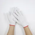 Gants de travail en coton blanc renforcé, protection durable et respirante pour les chantiers. - 800g