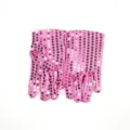 Gants de performance à sequins roses gants de danse étincelants pour spectacle de fête. - Taille unique / Modèle enfant en rose